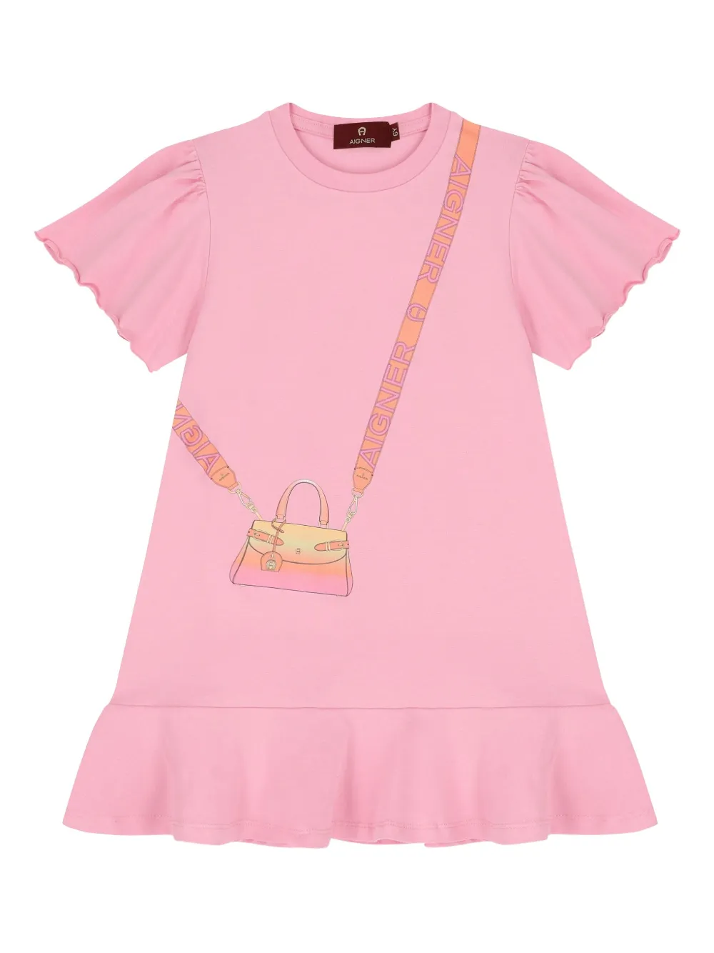 Aigner Kids Jurk met print Roze