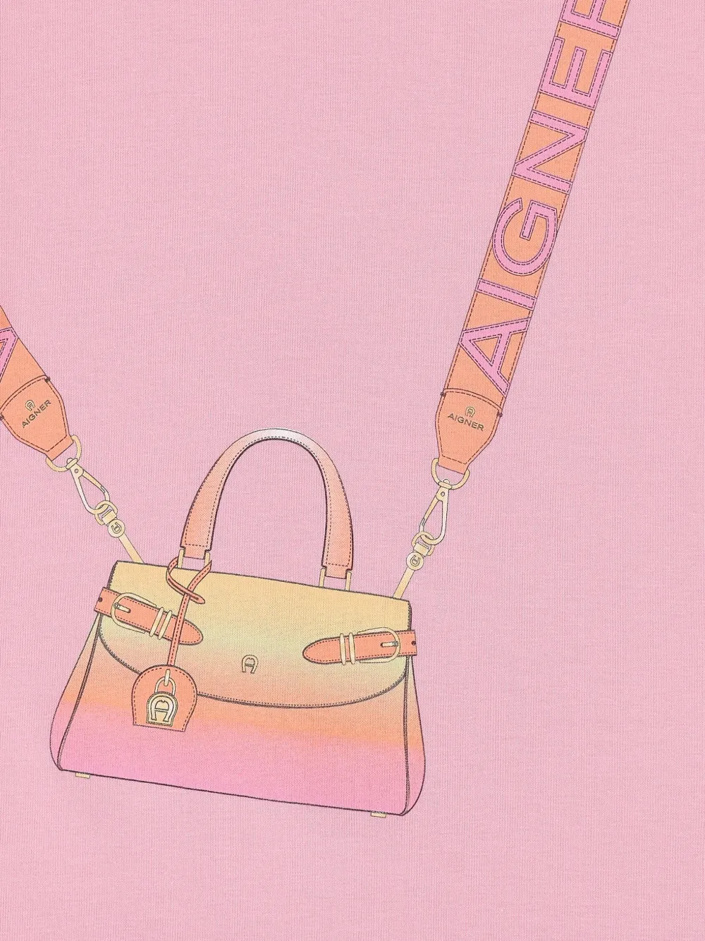Aigner Kids Jurk met print Roze