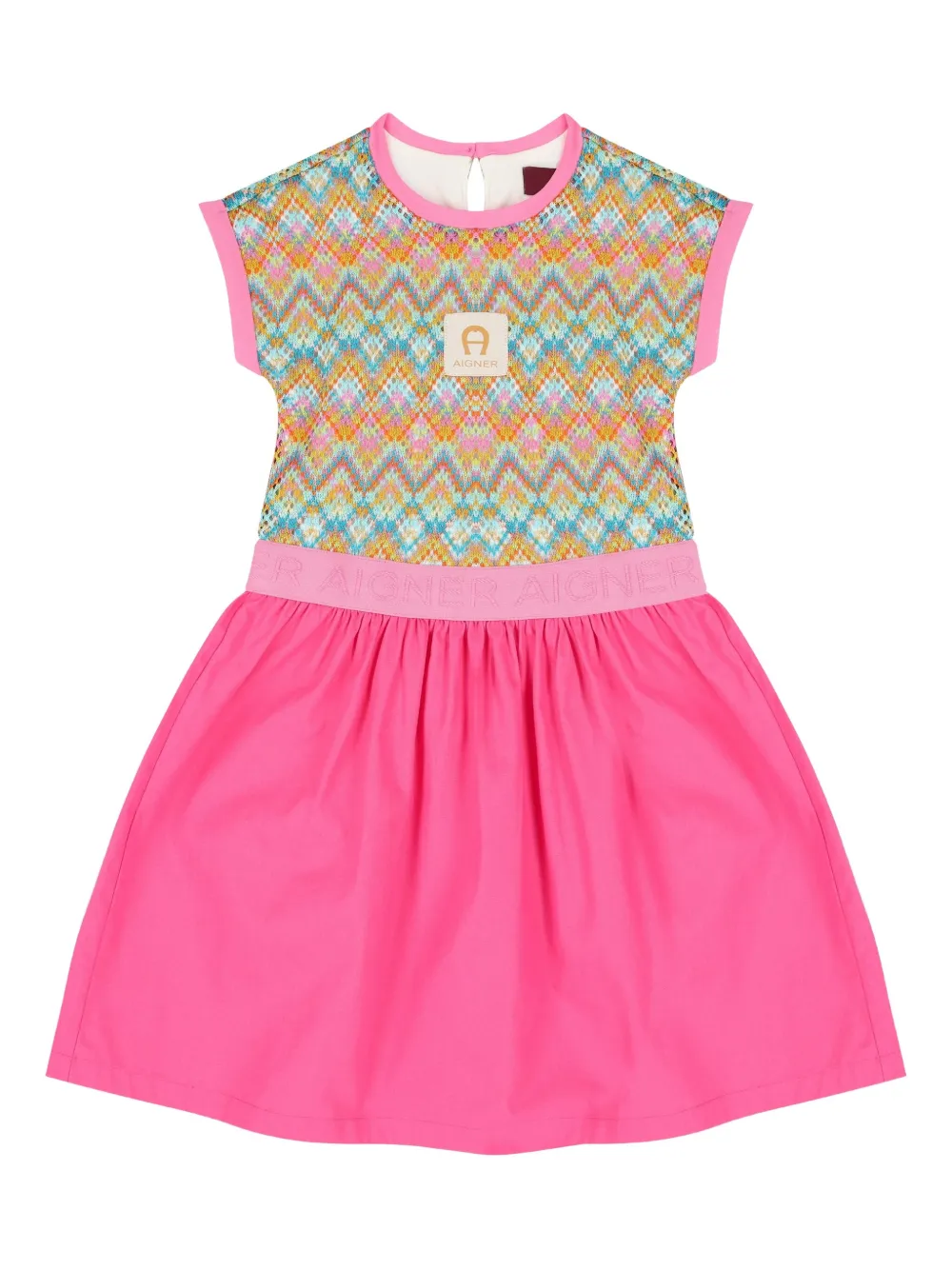Aigner Kids Jurk met vlakken Roze