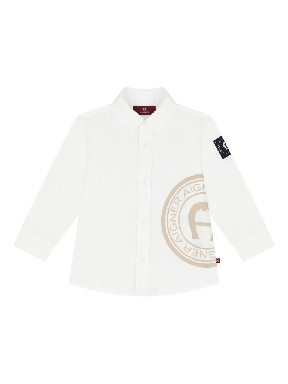 Aigner Kids Shirt met logoprint Wit