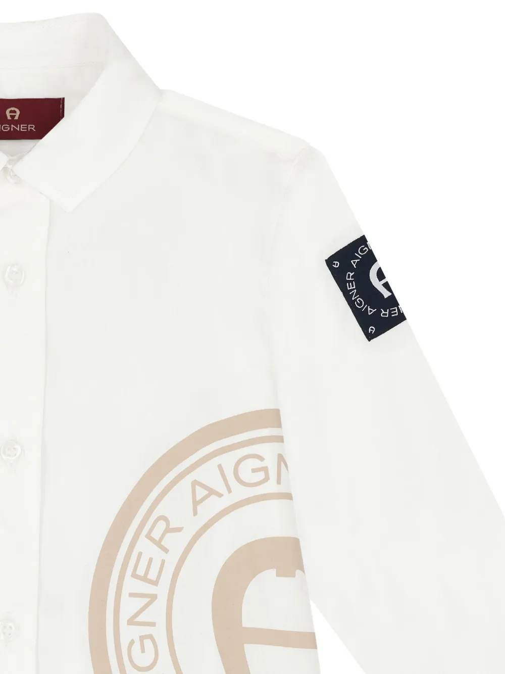 Aigner Kids Shirt met logoprint Wit