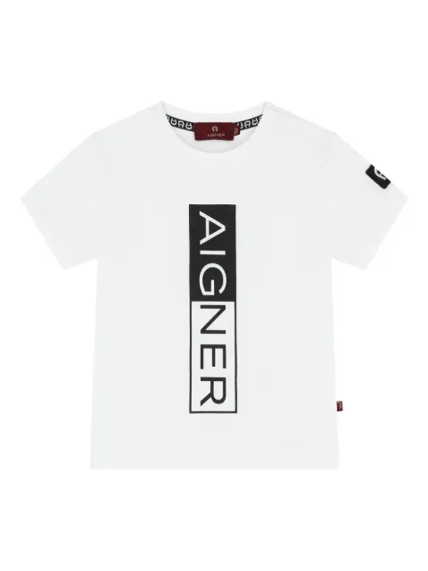 Aigner Kids تيشيرت بأكمام قصيرة وبطبعة شعار الماركة