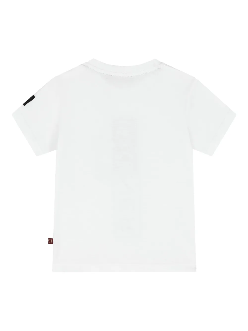 Aigner Kids T-shirt met logoprint en korte mouwen Wit