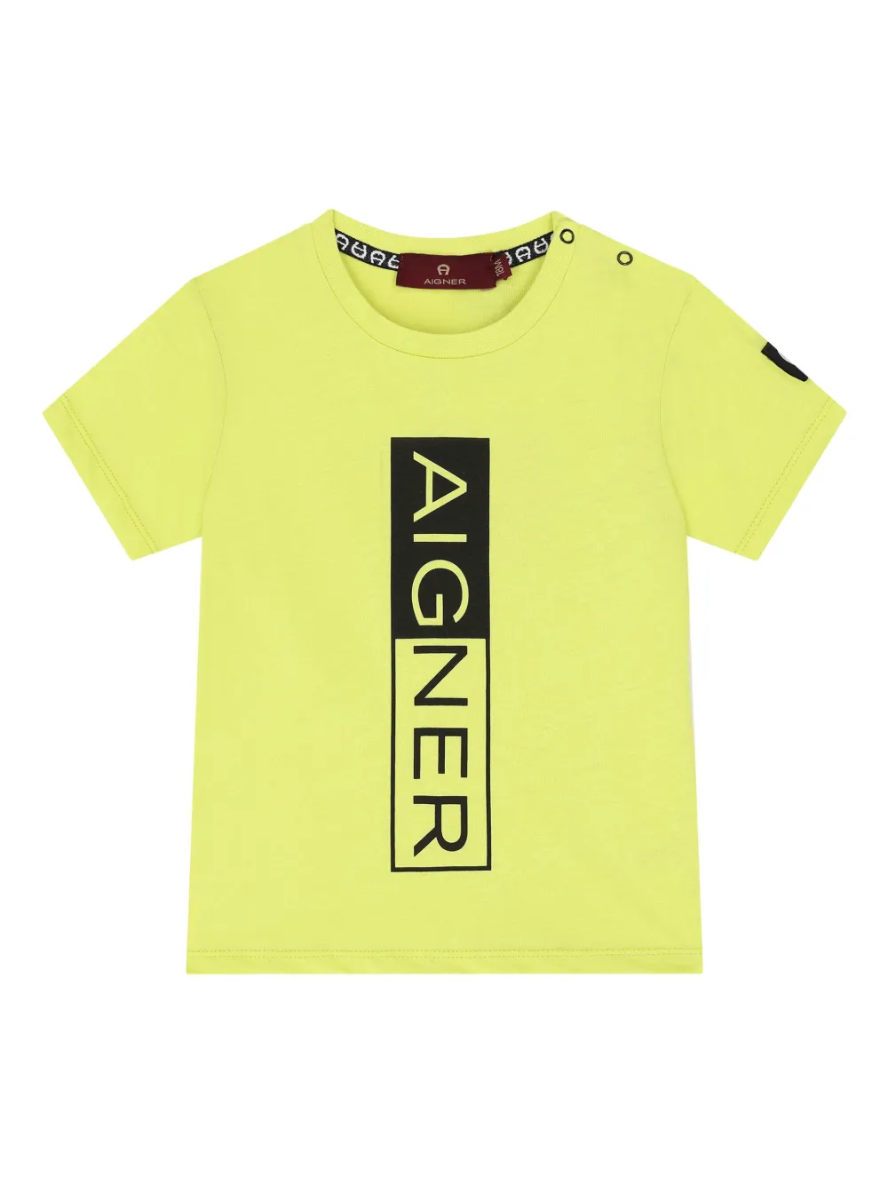 Aigner Kids T-shirt met logo Geel