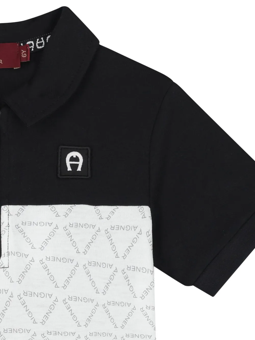 Aigner Kids Poloshirt met rits Zwart