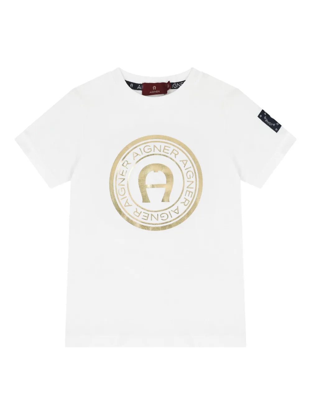 Aigner Kids T-shirt met logoprint] Wit