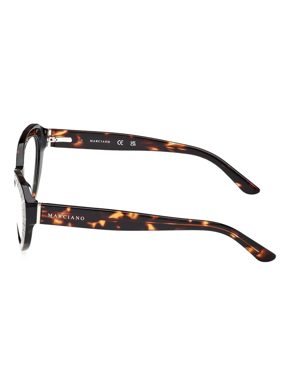 GUESS EYEWEAR Bril met kattenoogmontuur Bruin