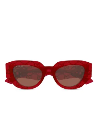 Gucci Eyewear ダブルG サングラス | レッド | FARFETCH JP