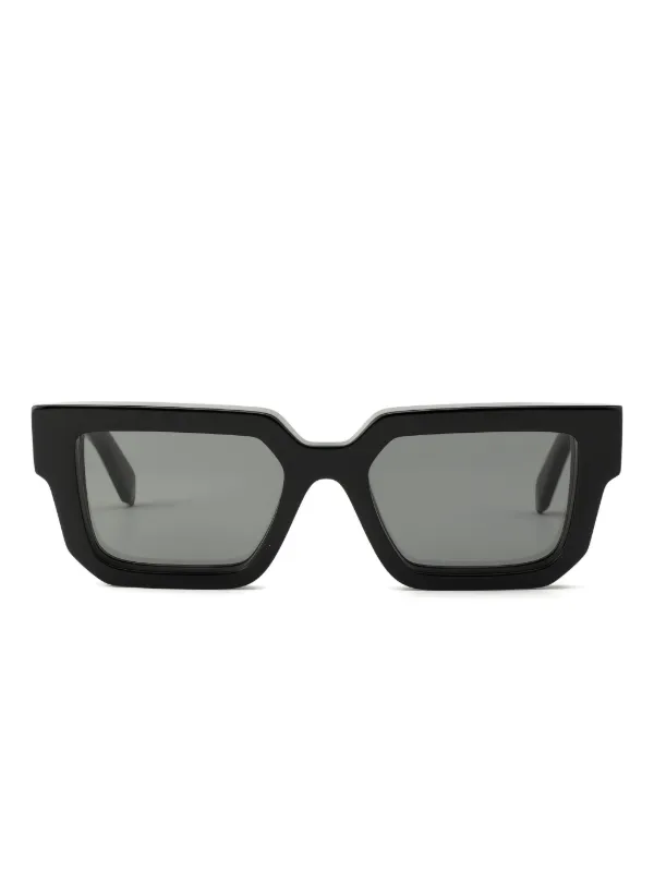 off-white スクエア サングラス Off-White Eyewear スクエアフレーム サングラス | ブラック
