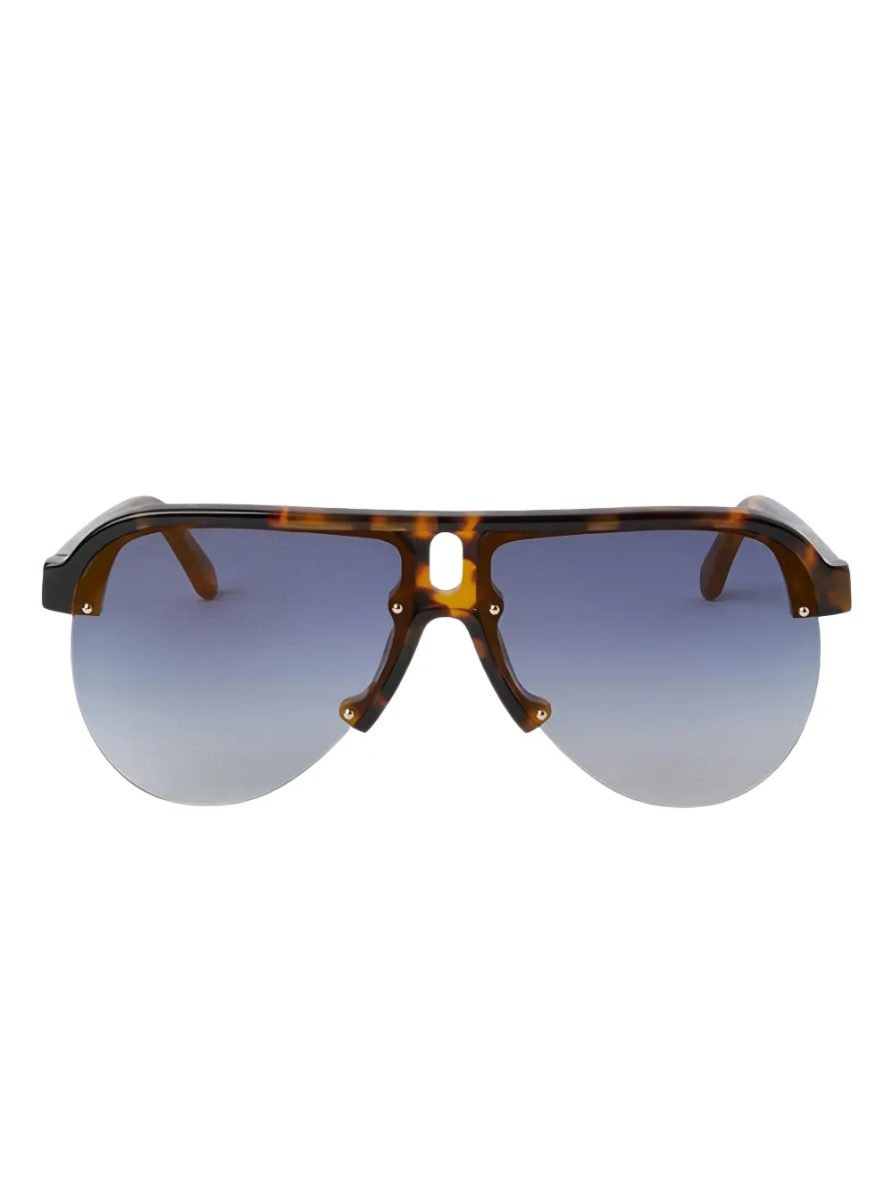 Palm Angels Eyewear Trinity Tortoiseshell Sunglasses In Blue