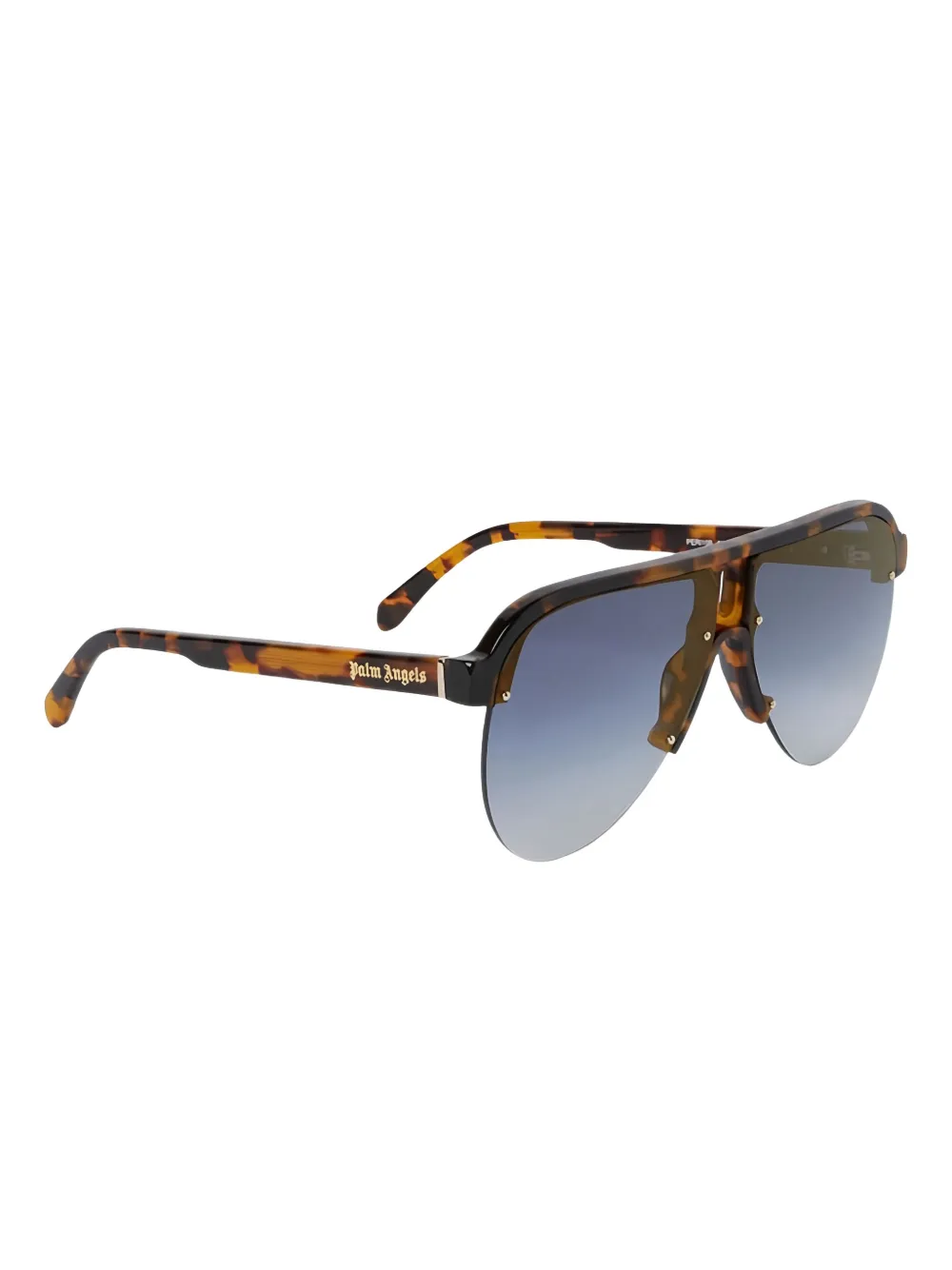 Palm Angels Eyewear Trinity zonnebril met schildpadschild-design - Blauw