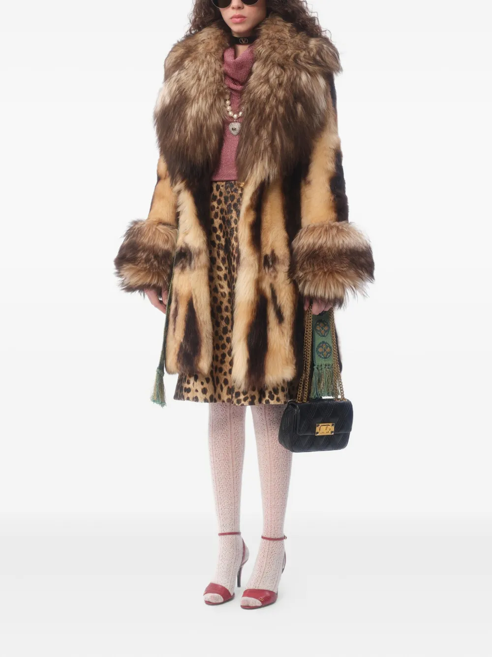 Valentino Garavani Coltrui met glitter Roze