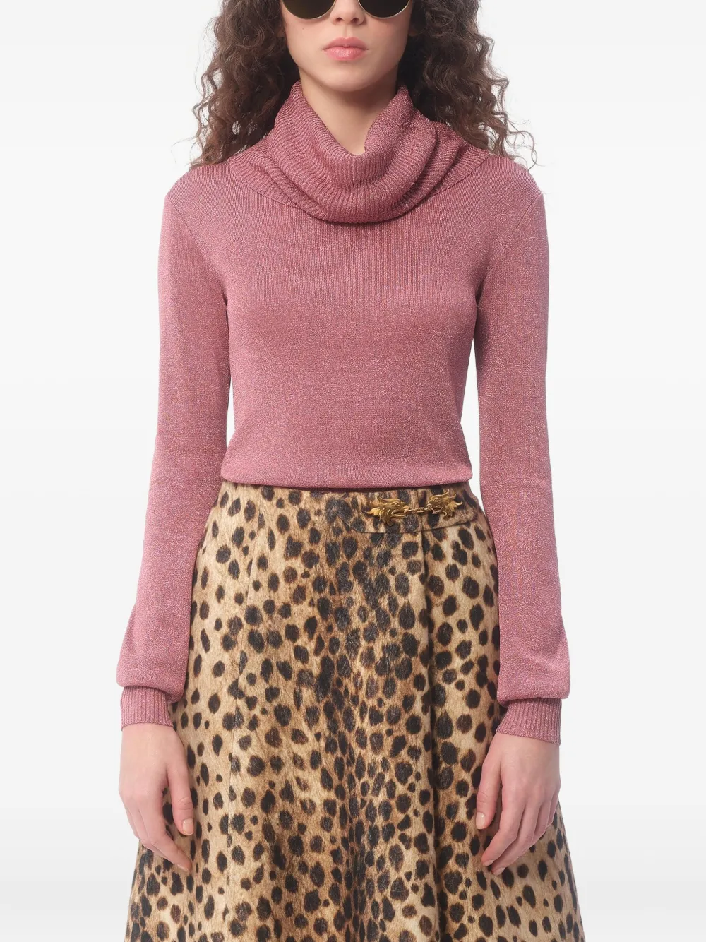 Valentino Garavani Coltrui met glitter Roze