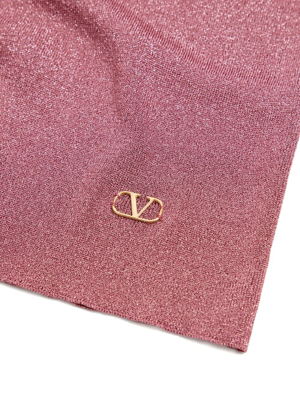 cowl-neck glittery sweater
