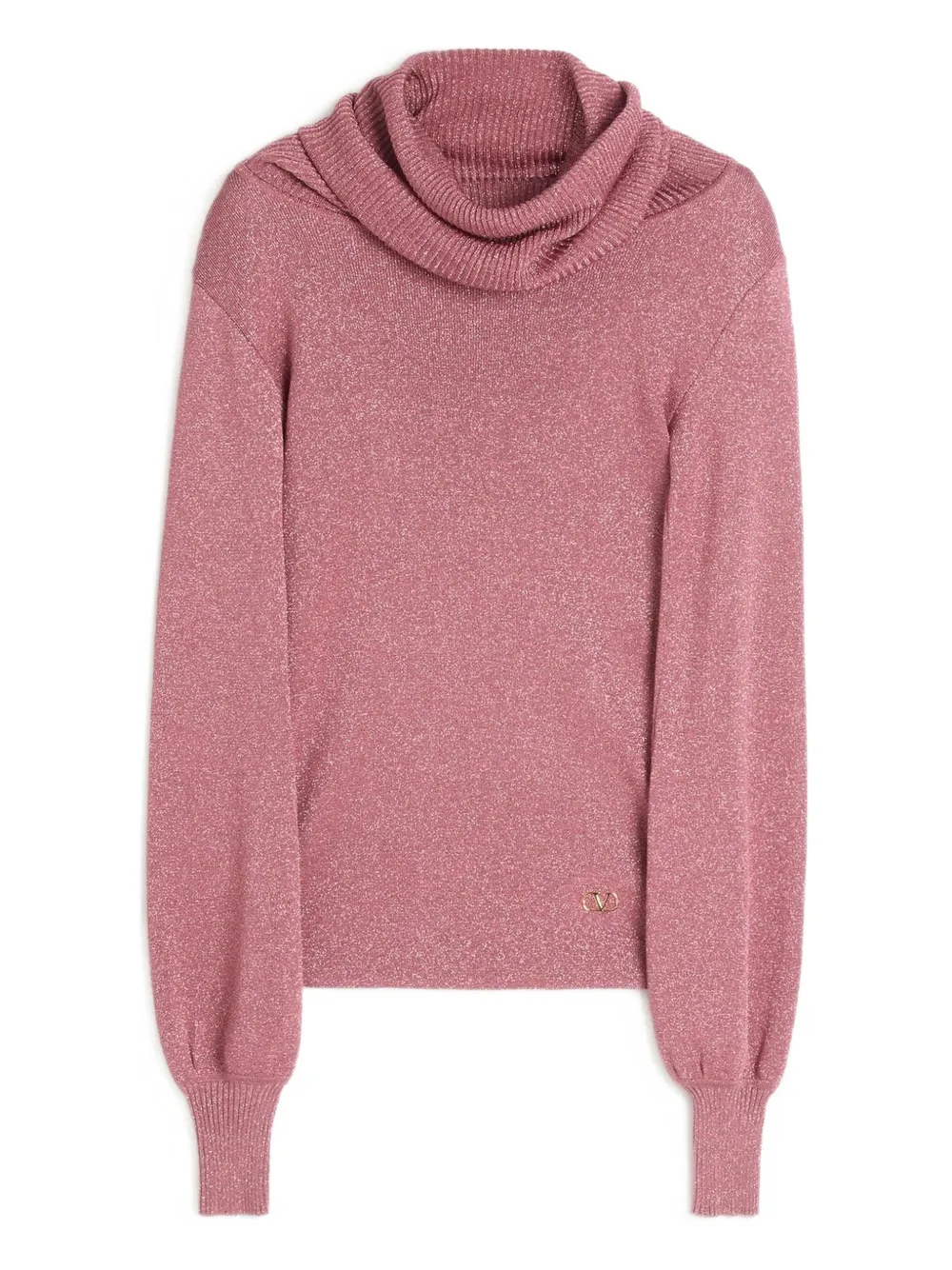 Valentino Garavani cowl-neck glittery sweater | Pink | Image 1