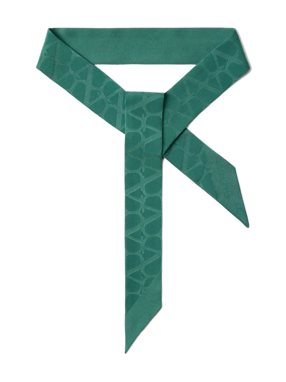 Valentino Garavani TOILE ICONOGRAPHE SILK BANDEAU SCARF - Groen