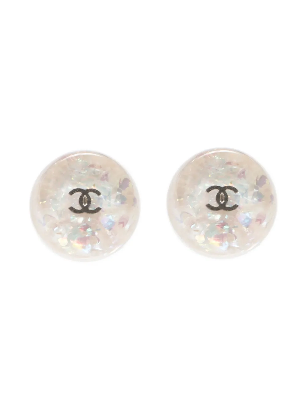 CHANEL Pre-Owned 1999 CC clip-on earrings | Neutrals | Image 1