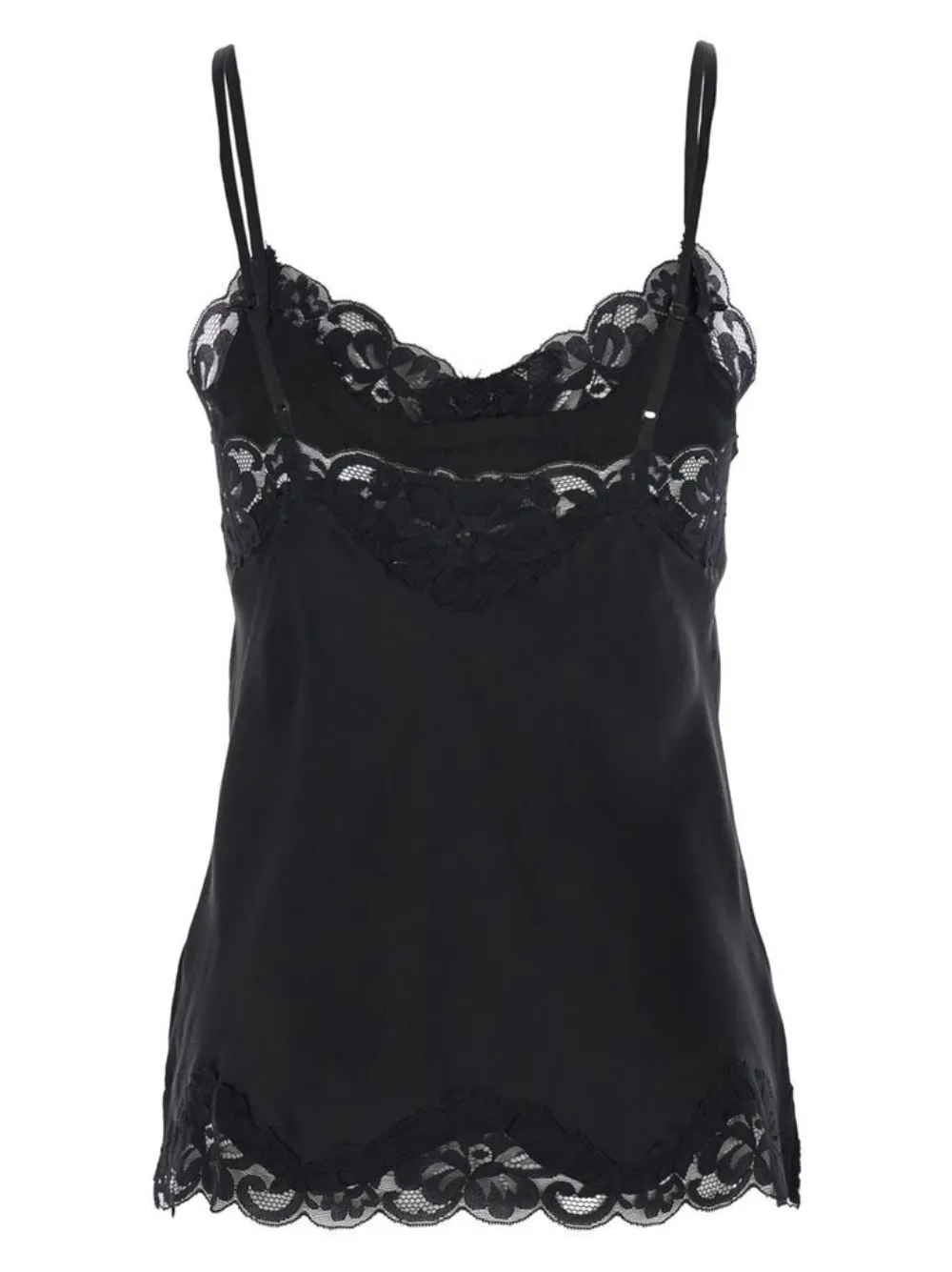 Gold Hawk Zijden top - Zwart