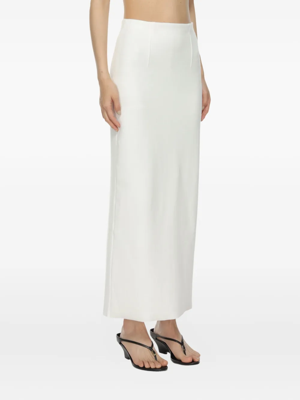 Auralee slit midi skirt Beige