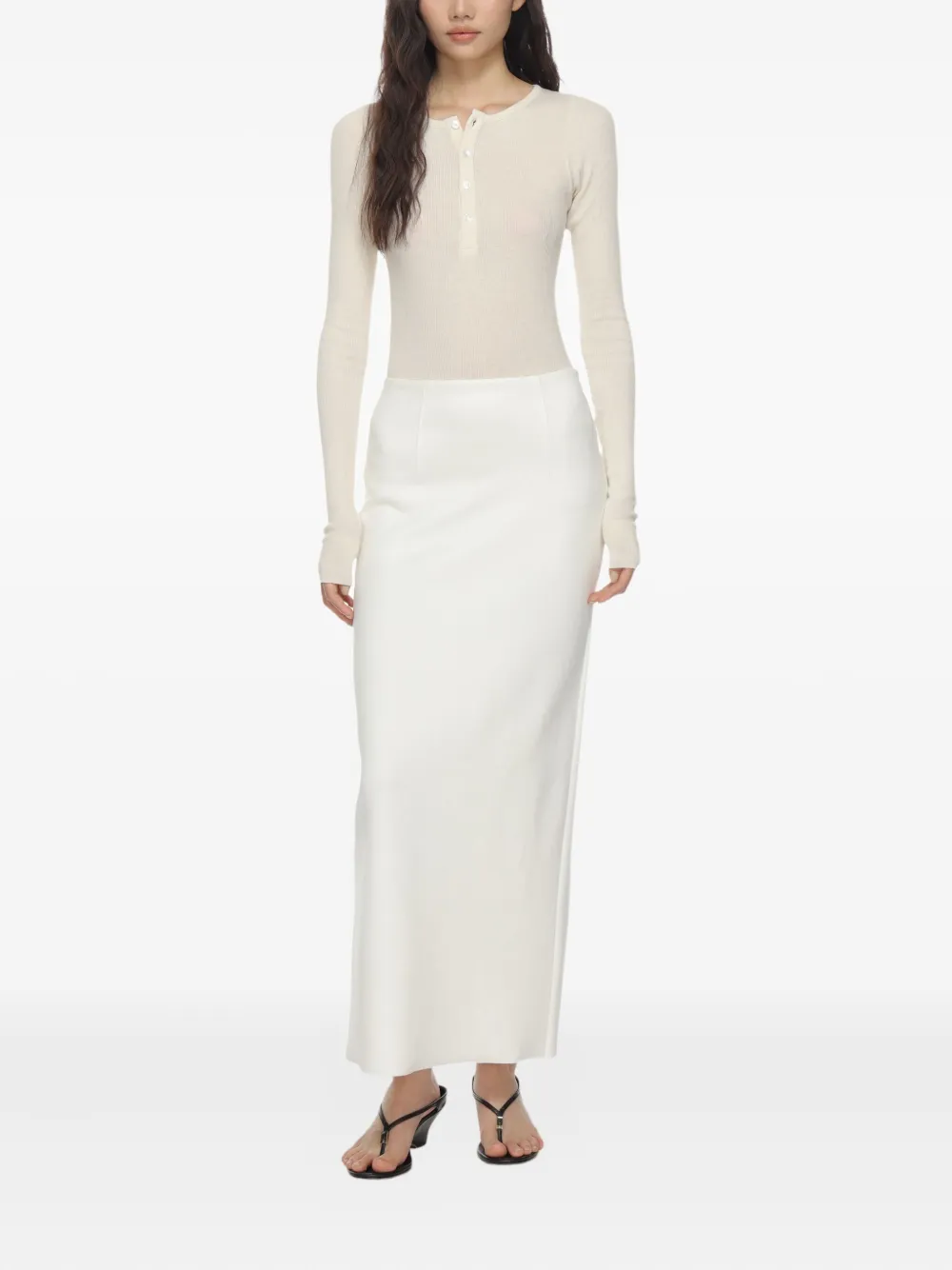 Auralee slit midi skirt | Straight Skirts | Image 2