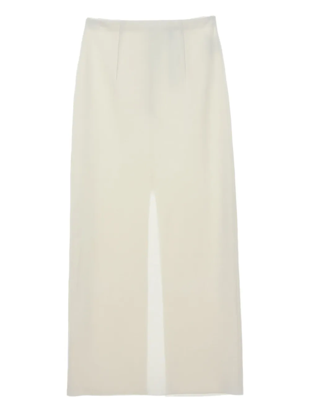 Auralee Slit Midi Skirt In Neutral