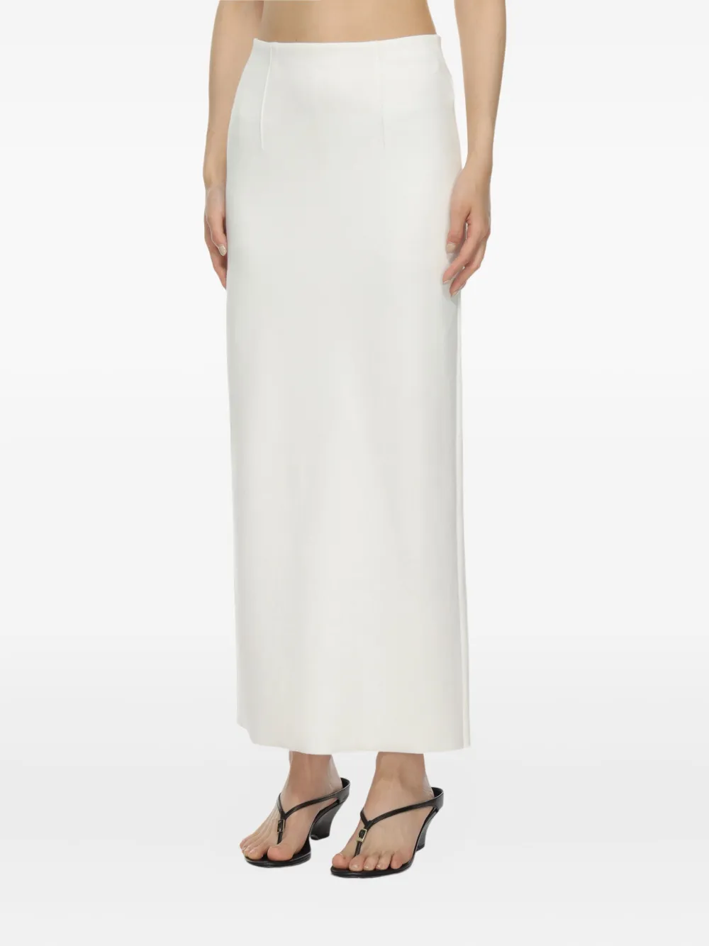 Auralee slit midi skirt Beige