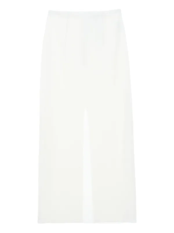 AURALLE オーラリー　SLIT SKIRT AURALEE - Women Cotton Silk Stretch Double Face Knit Skirt