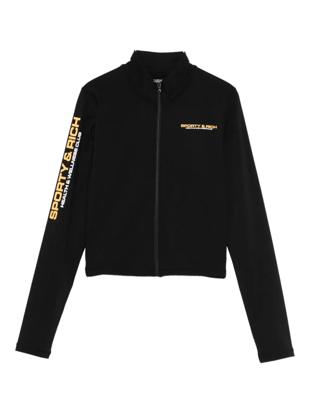 Sporty & Rich Bold Health sweater met logodetail en rits Zwart