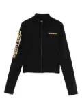 Sporty & Rich Bold Health logo-detail zip-front sweatshirt - Black