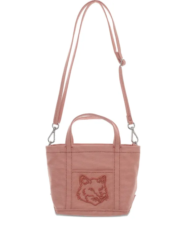 トートバッグ Fox Head Small Shopper Bag - Maison Kitsune - Cotton - Pink FOX HEAD SMALL TOTE | Maison Kitsuné