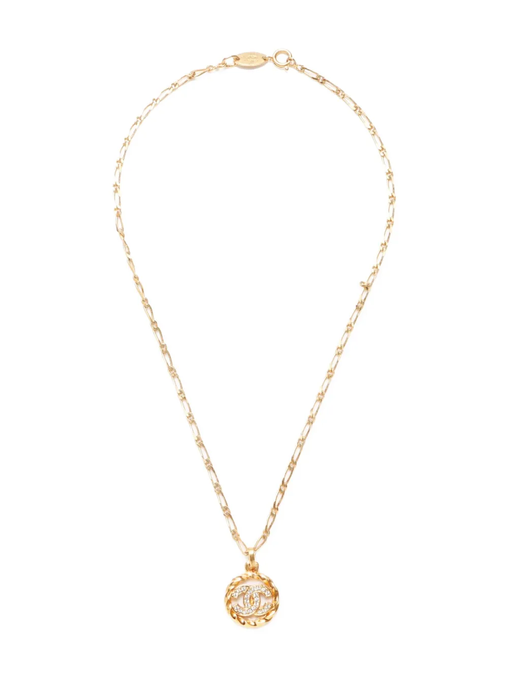CHANEL Pre-Owned 1980s CC-Mark round necklace | Gold | Image 1