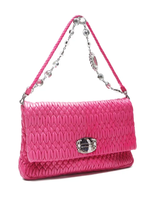 Miu Miu Pre-Owned Borsa a Spalla Matelassé 2010 Rosa FARFETCH IT