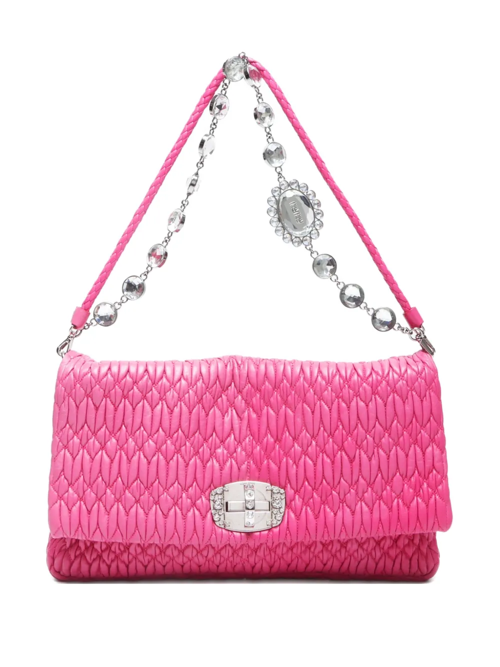 Miu Miu Pre-Owned 2010 matelassé shoulder bag | Pink | Image 1