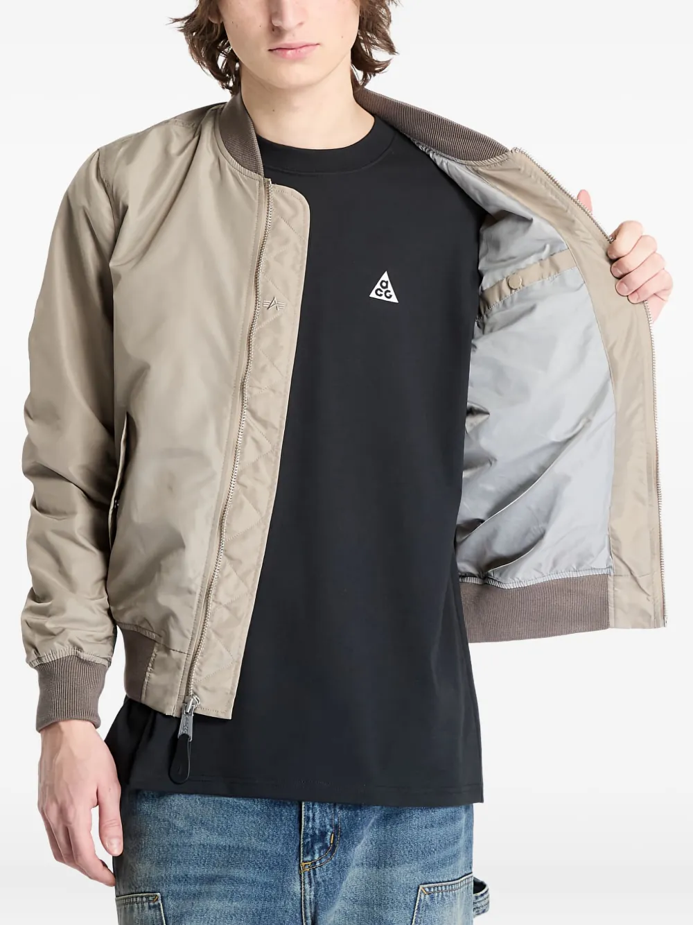Alpha Industries MA-1 TTC bomberjack met contrast Beige