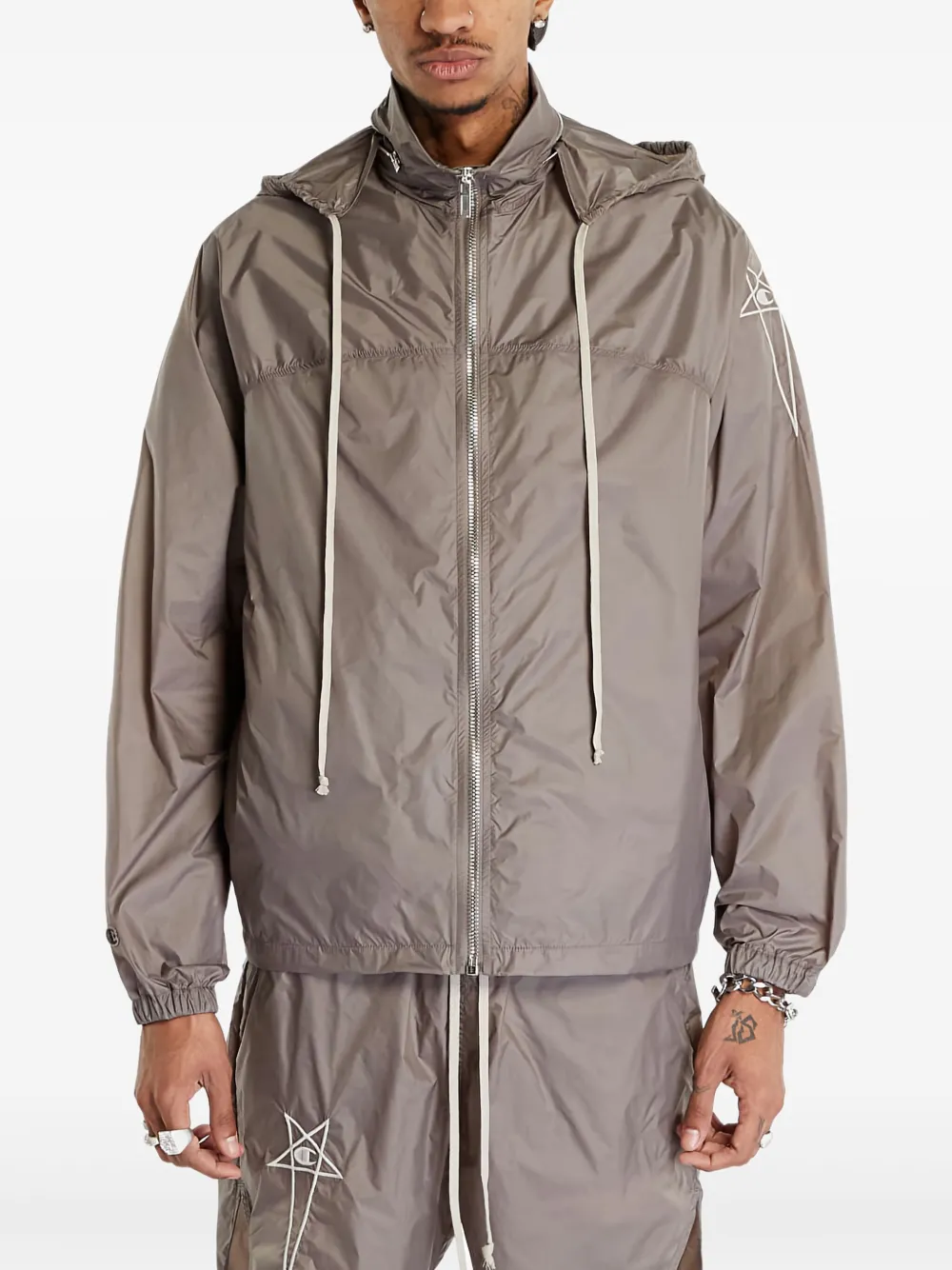 Rick Owens DRKSHDW Jack met capuchon Beige