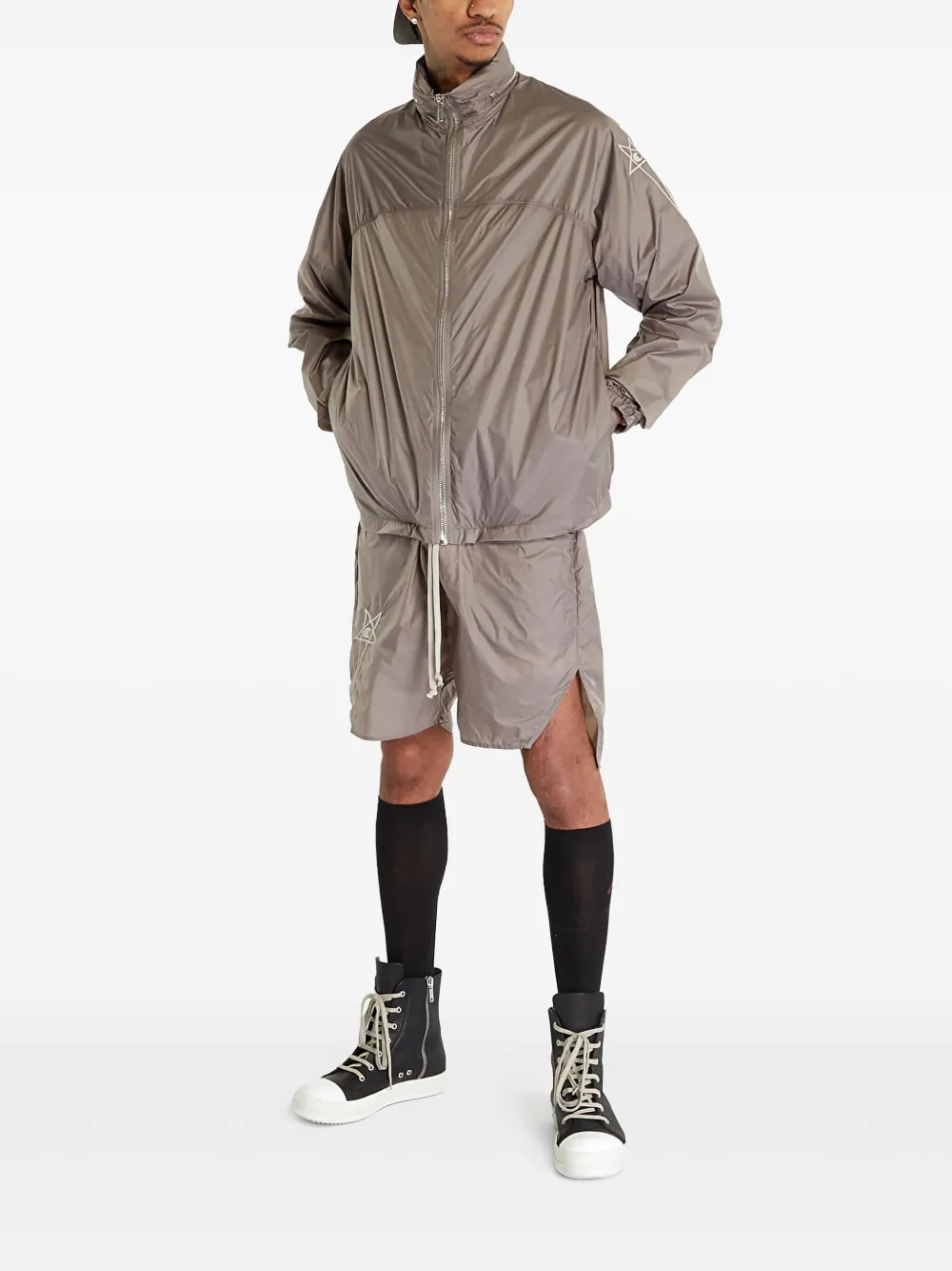 Rick Owens DRKSHDW Jack met capuchon Beige