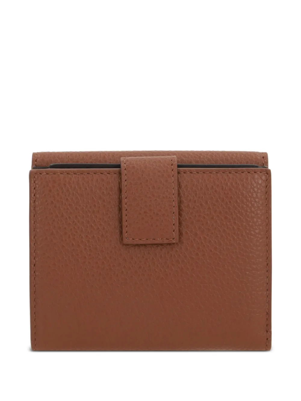 Ferragamo Leren portemonnee met Gancini-plakkaat Bruin