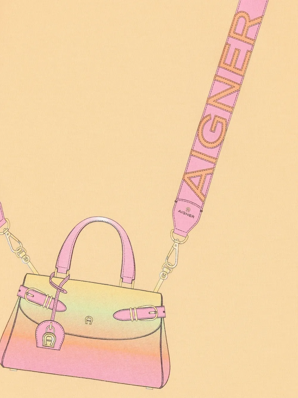 Aigner Kids Jurk met print Oranje