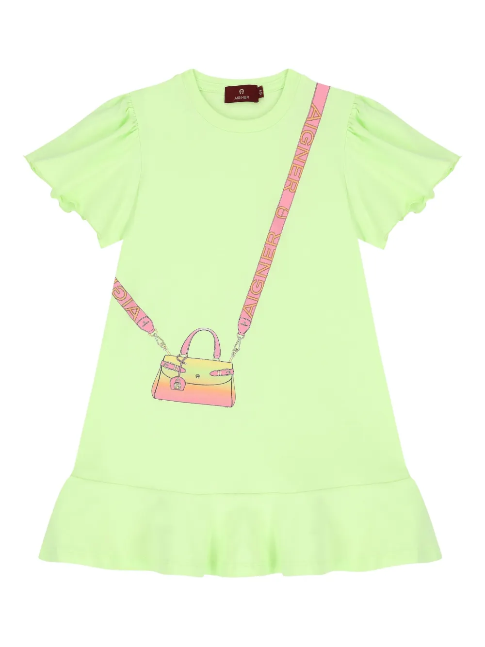 Aigner Kids Jurk met print Groen
