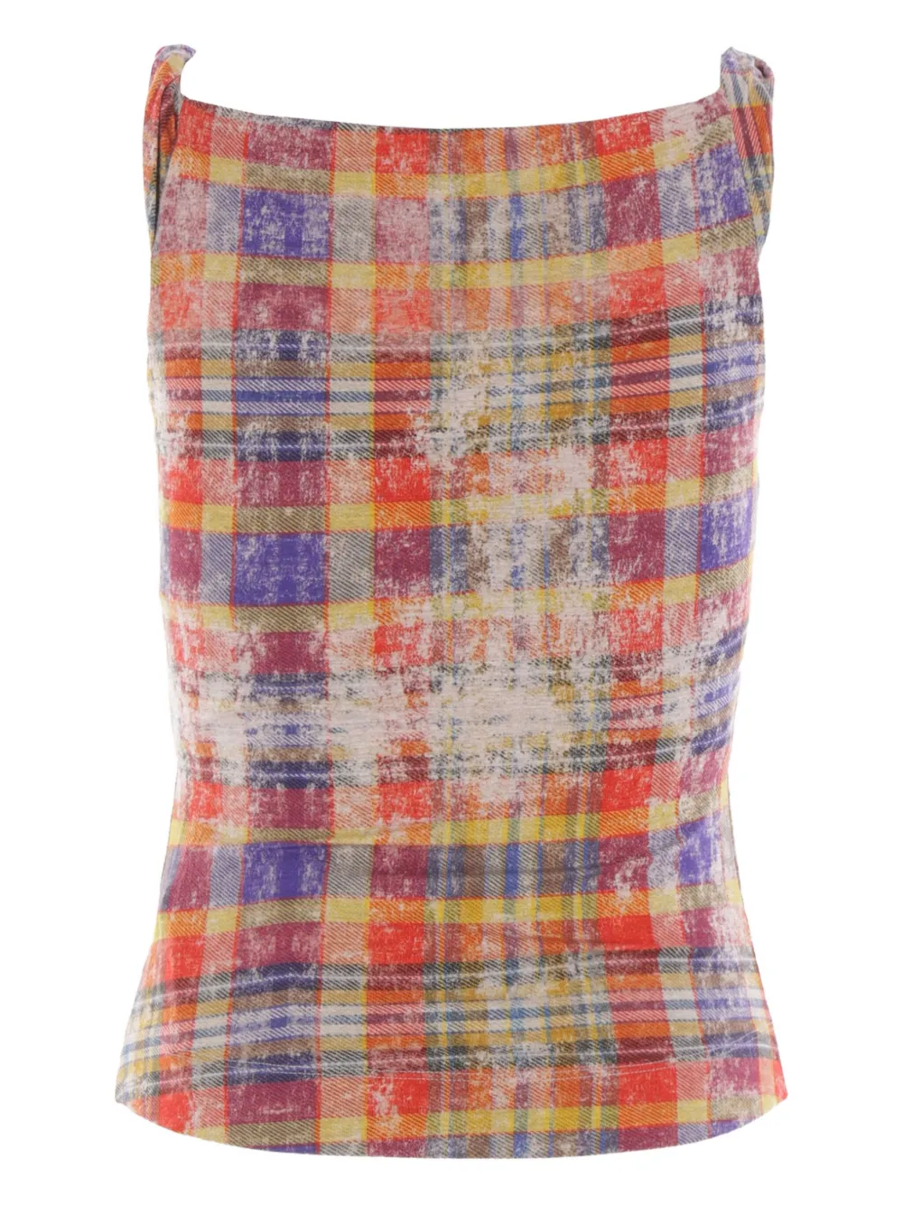 Vivienne Westwood Geruite top met col Oranje