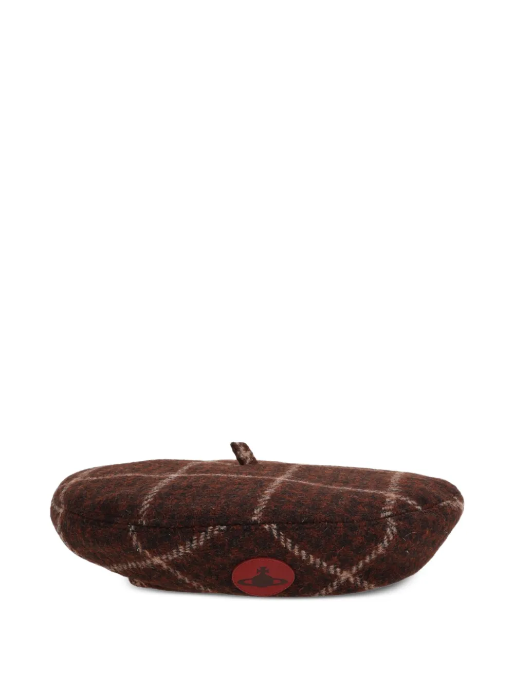 Vivienne Westwood Geruite baret - Bruin