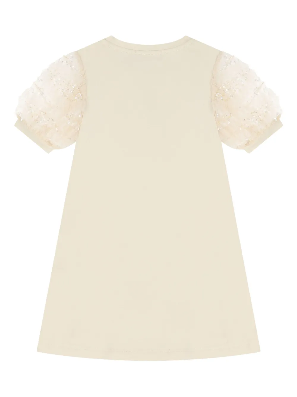 Aigner Kids Jurk verfraaid met logo Beige