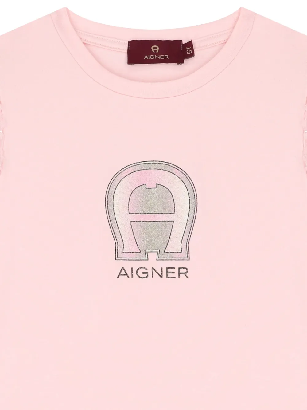 Aigner Kids Jurk verfraaid met logo Roze