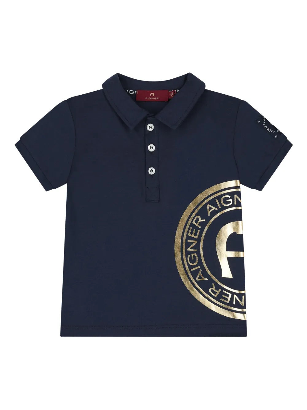 Aigner Kids Katoenen poloshirt Blauw