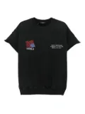 Willy Chavarria distressed flag graphic T-shirt - Black