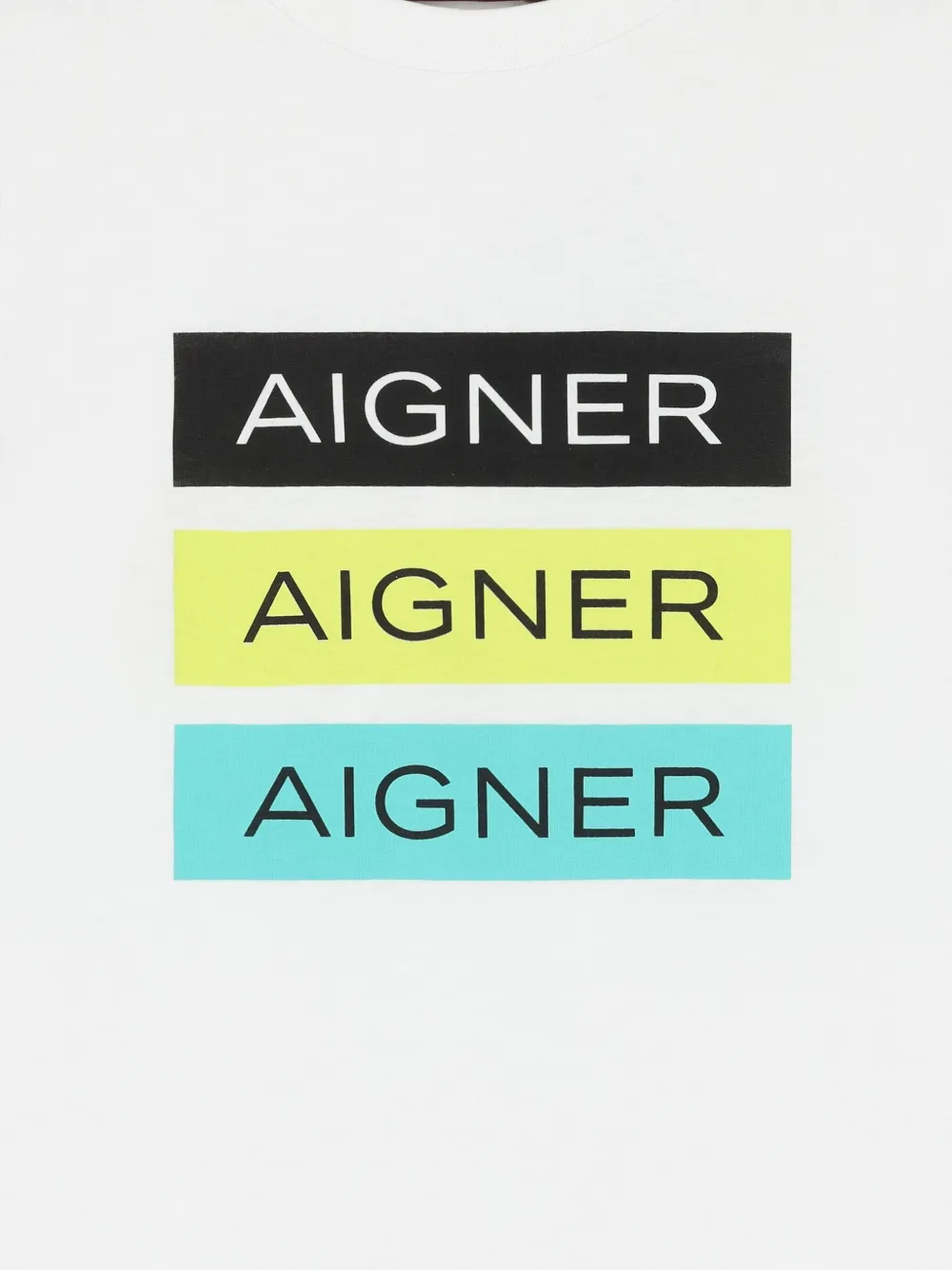 Aigner Kids T-shirt met logoprint Wit