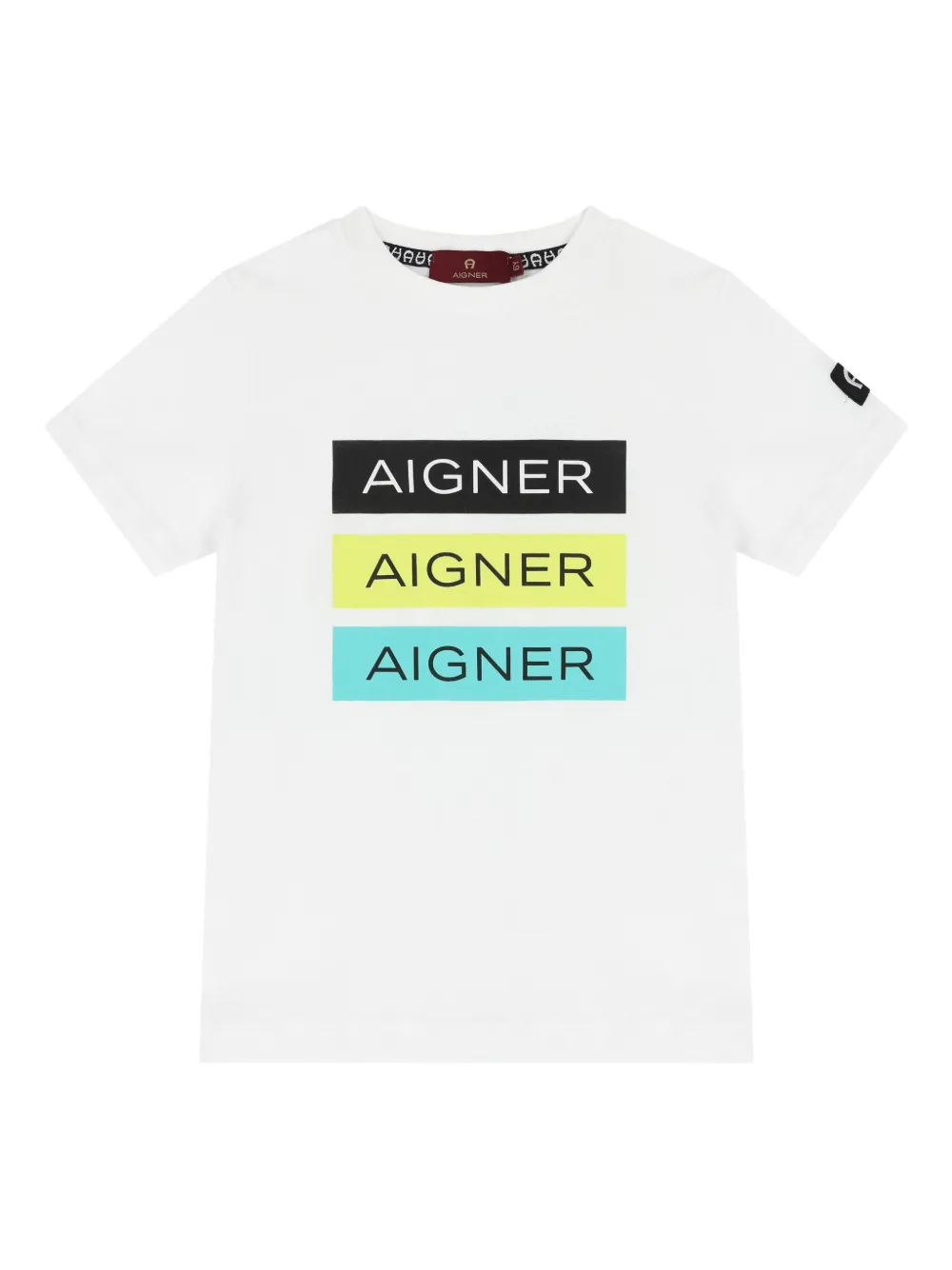 Aigner Kids T-shirt met logoprint Wit