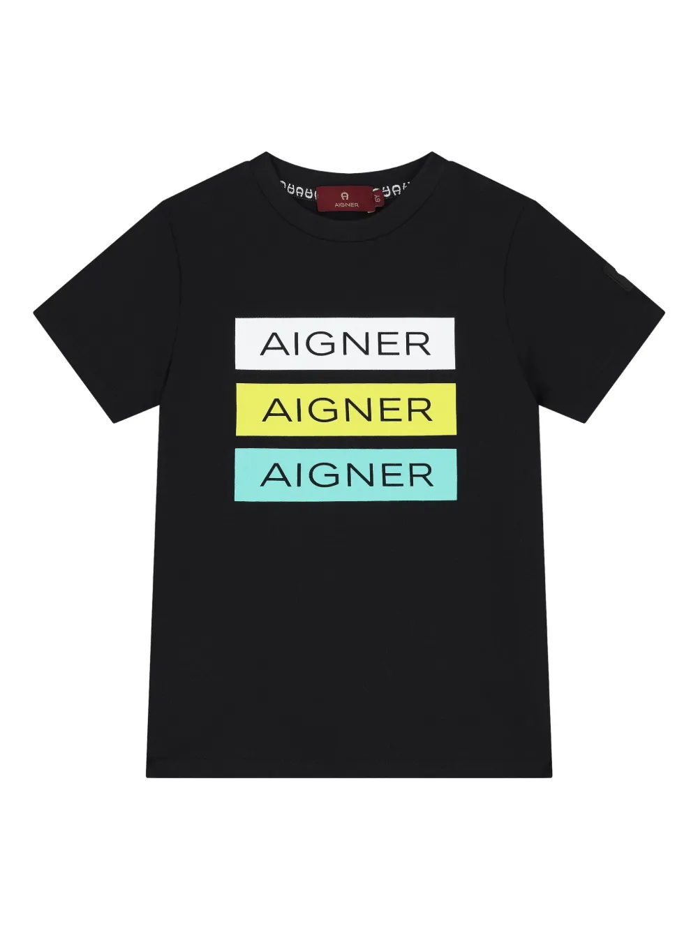 Aigner Kids T-shirt met logo Zwart