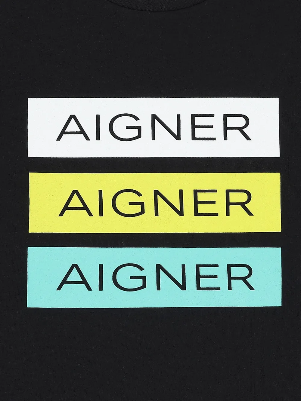 Aigner Kids T-shirt met logo Zwart