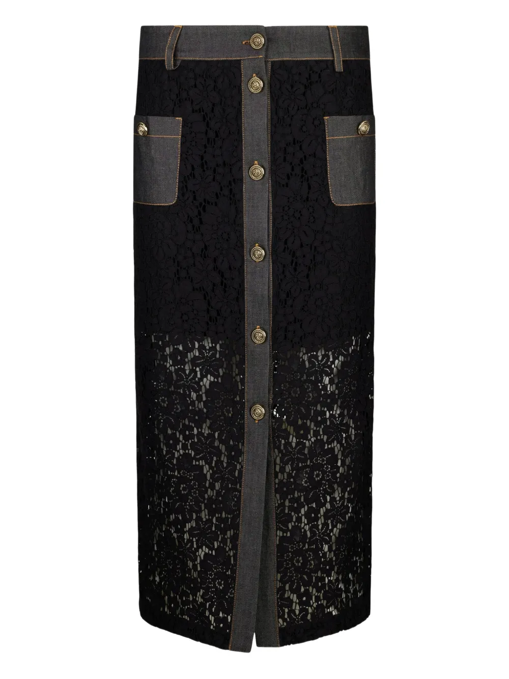 LIU JO button-up lace skirt | negro | Image 1